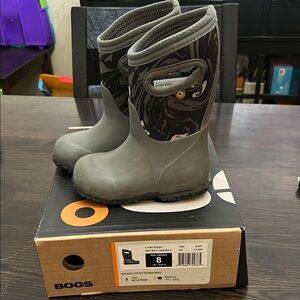 Bogs Black and Gray Waterproof Boots